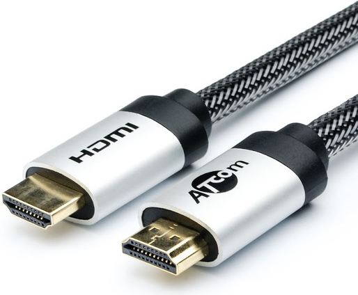 Кабель HDMI Atcom AT526315м, HIGH speed, Metal gold, в чулке, в пакете<h2>Характеристики</h2>
 Кабель интерфейсный HDMI<br>
 <br>
<h3>Интерфейсы</h3>
 <br>
 Левый интерфейс<br>
 HDMI<br>
 <br>
 Правый интерфейс<br>
 HDMI<br>
 <br>
 Поддерживаемый стандарт HDMI<br>
 1.4<br>
 <br>
<h3>Характеристики кабеля</h3>
 <br>
 Тип оболочки<br>
 ПВХ<br>
 <br>
 Длина<br>
 15 м<br>
 <br>
 Пропускная способность интерфейса<br>
 10.2 Гбит/с<br>
 <br>
 Экранирование<br>
 Есть<br>
 <br>
 Позолоченные контакты<br>
 Есть<br>
 <br>
 Позолоченный разъем<br>
 Есть<br>
 <br>
 Материал проводника<br>
 Медь<br>
 <br>
 Количество проводников<br>
 19<br>
 <br>
 Форма сечения<br>
 Круглая<br>
 <br>
 Наличие оплетки<br>
 Да<br>
 <br>
 <br>
<h3>Другие характеристики</h3>
 <br>
 Питание<br>
 Не требует дополнительного питания<br>
 <br>
 Вид поставки<br>
 Пакет<br>
 <br>
 Цвет<br>
 Серебристо-черный<br>
 <br>
 Вес брутто<br>
 1 кг<br>
 <br>
 <br>
 <br>
 <br>
 <br>